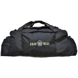 Tactical Large Kit Bag (black with olive green text) - Krav Wear